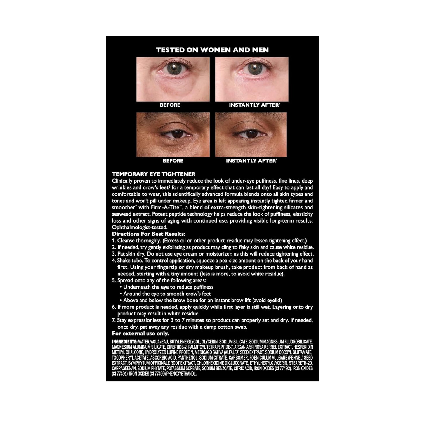 Peter Thomas Roth Instant FIRMx Eye Tightener – Temporary Under Eye Lifting & Smoothing Cream (20ml)