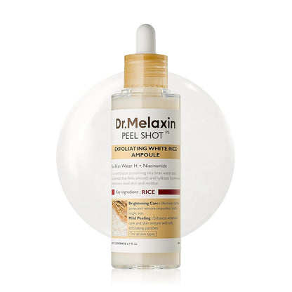 Dr. Melaxin Peel Shot Exfoliating White Rice Ampoule – Brightening & Gentle Peeling Serum