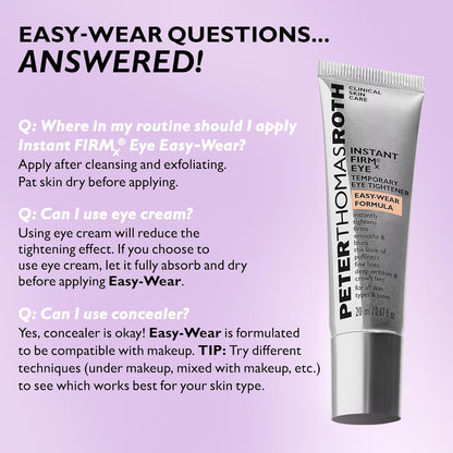 Peter Thomas Roth Instant FIRMx Eye Tightener – Temporary Under Eye Lifting & Smoothing Cream (20ml)
