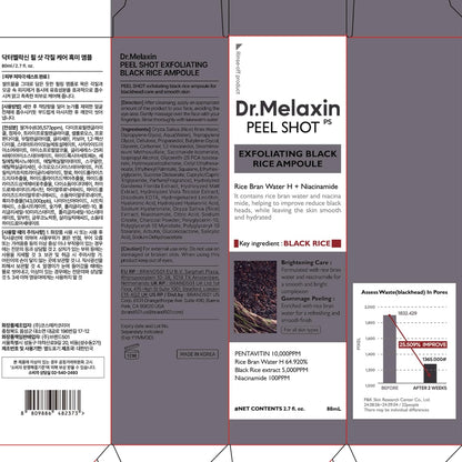 Dr. Melaxin Peel Shot Exfoliating Black Rice Ampoule