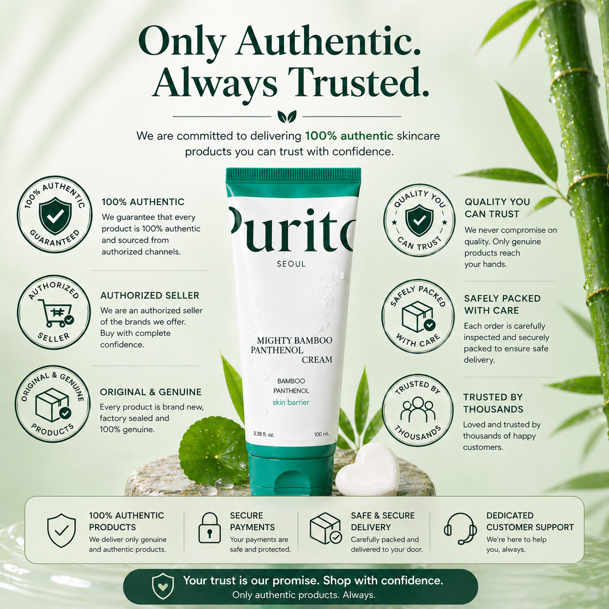 Purito Seoul Mighty Bamboo Panthenol Cream – Hydrating & Skin Barrier Strengthening Cream