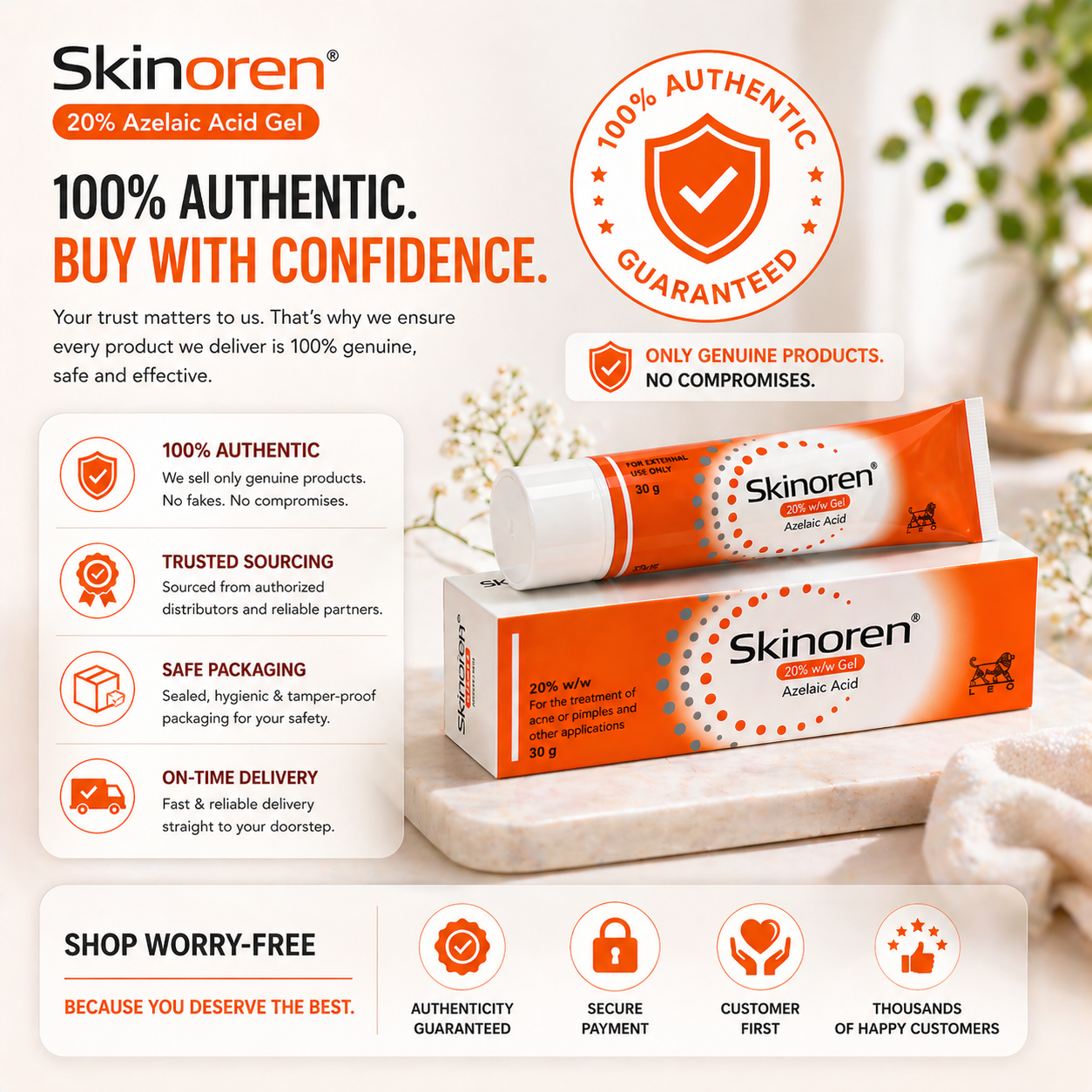 Skinoren Azelaic Acid 20% Cream (30g)