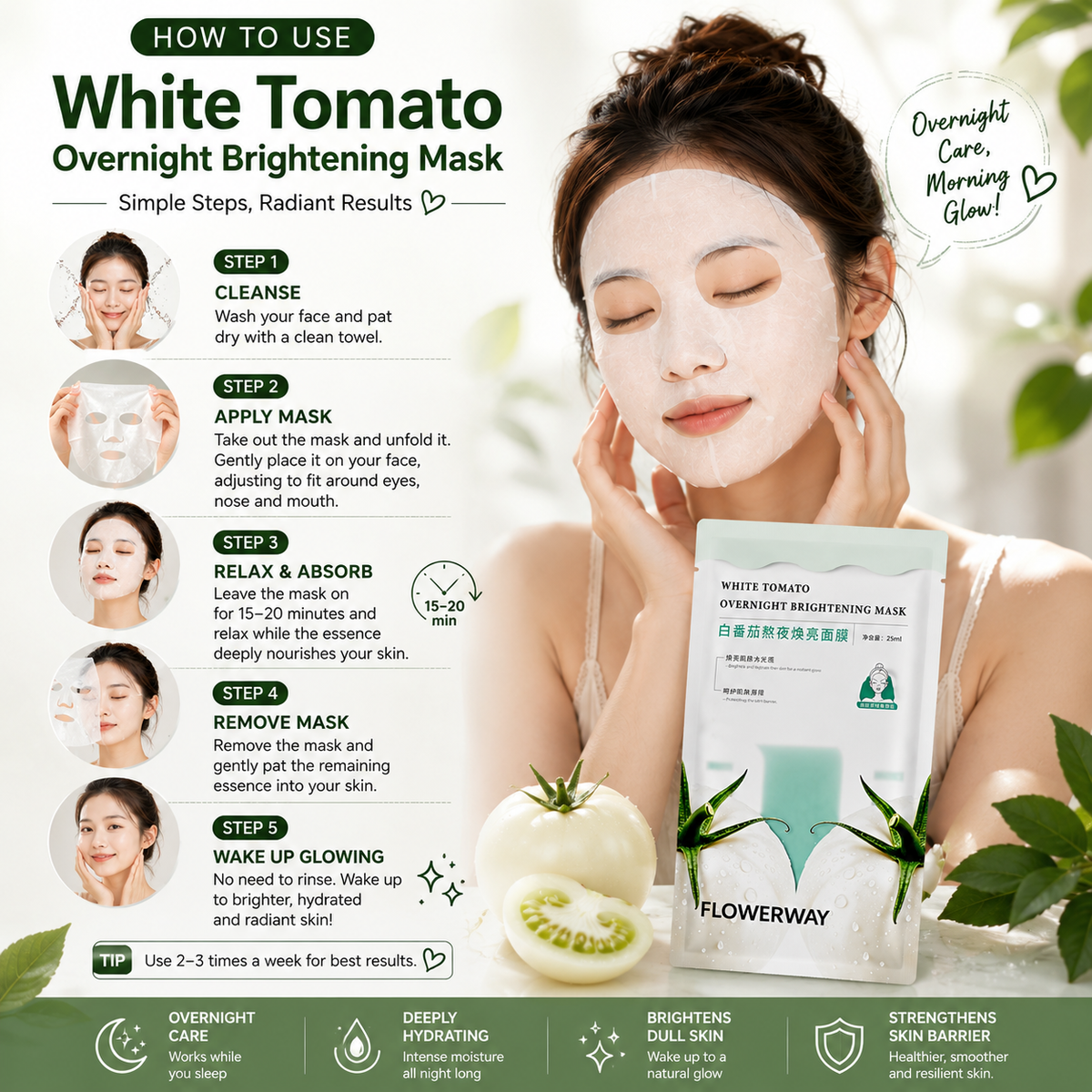 White Tomato Overnight Brightening Mask
